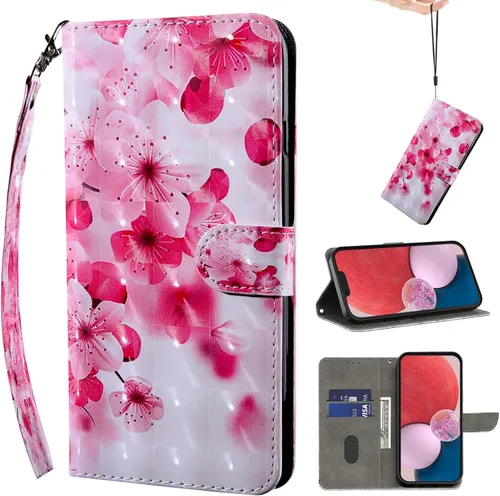 Miniatura 49 de Funda para Samsung Galaxy S23, cartera Flip Folio lindo 3D pintado de dibujos animados PU Funda de cuero PU para niñas mujeres ranuras para tarjetas