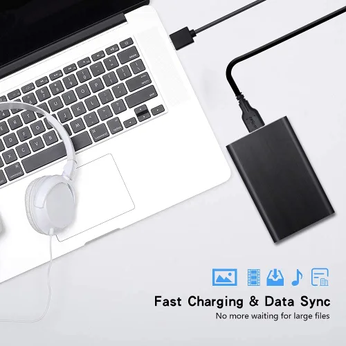 Miniatura 5 de Cable micro B, USB 3.0 A macho a micro USB 3.0, cable de sincronización compatible con Toshiba, Seagate, Samsung, WD, My Passport y más discos duros
