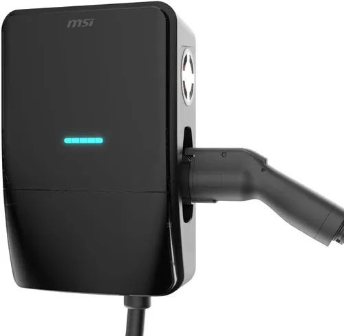 MSI EV Life Type 1 (J1772) NEMA 14-50, cargador de nivel 2, 240V, 40A, 9.6KW, clasificación IP55, resistente al agua y al polvo, IK08 resistente a
