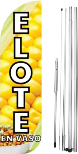 Miniatura 4 de Elote Asado King Size Swooper - Letrero de bandera