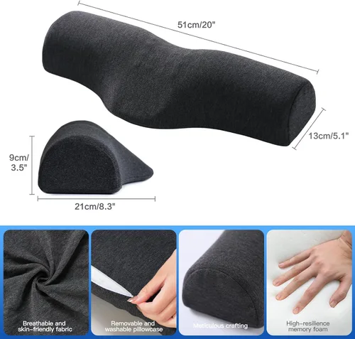 Miniatura 7 de Almohada cervical cervical para dormir, almohada cervical para aliviar el dolor de cuello, diseño ergonómico con soporte de columna cervical.