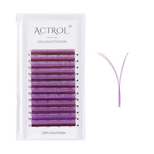 Miniatura 21 de Extensiones de pestañas 4D W, color negro, 0.003 in, rizo D, 0.315 in, volumen individual, YY, extensiones de pestañas en forma de W, fáciles