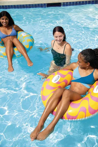Miniatura 5 de INTEX Tubo inflable 59256 Wavy Dreams: asas de agarre resistentes, 36 pulgadas de diámetro, capacidad de peso de 132 libras, un tubo, el color puede
