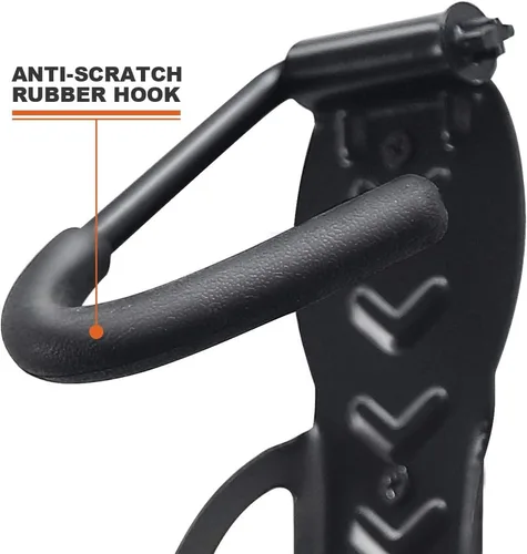 Miniatura 4 de Wallmaster Estante de almacenamiento para bicicletas para garaje, colgador de bicicletas de montaje en pared, paquete de 2 ganchos verticales