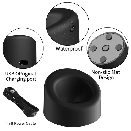 Miniatura 4 de Cargador de repuesto para cargador MANSCAPED 2.0/3.0 con cable de alimentación de 1.5M, base de soporte de carga inalámbrica para cortadora