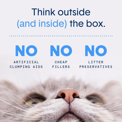 Miniatura 7 de Boxie® - Arena para gatos sin perfume para control de olores natural de 30 días, 6.5 libras, arena ligera a base de plantas para gatos