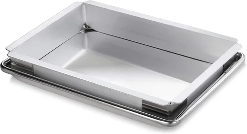 Miniatura 2 de New Star Foodservice Extensor de bandeja para bollo de aluminio, 9 x 13 pulgadas (tamaño de un cuarto)