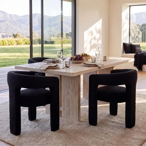 Miniatura 9 de Modern Barrel - Silla de comedor tapizada con brazos, cómoda silla auxiliar de terciopelo para sala de estar, oficina en casa, recepción