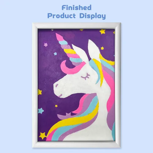 Miniatura 6 de Nariolar Pintura por números para niños de 3 años en adelante con cartón preimpreso de 7 x 9.5 pulgadas, 6 botes de pintura acrílica y 3 pinceles