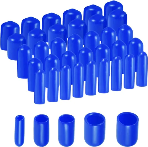 Miniatura 62 de uxcell 100 tapas redondas de goma para extremos de goma, tapas protectoras de rosca de tornillo de 1/2 pulgadas, 5/8 pulgadas, 3/4 pulgadas, 7/8