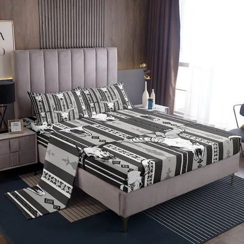 Miniatura 31 de Erosebridal Southwestern - Juego de ropa de cama tamaño individual, diseño étnico étnico geométrico, bohemio, azteca, para niños, adolescentes