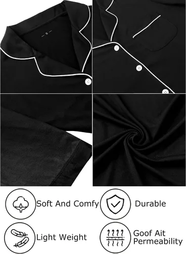 Miniatura 5 de Leikar Camisón de maternidad para mujer, pijama de lactancia de manga larga