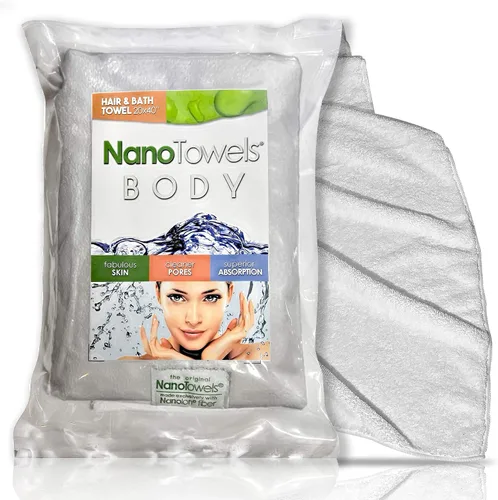 Miniatura 7 de Nano Towels Toalla de baño corporal y ducha. Enorme y súper absorbente. Elimina la suciedad, el aceite y los cosméticos. Úsalo como toalla de lujo