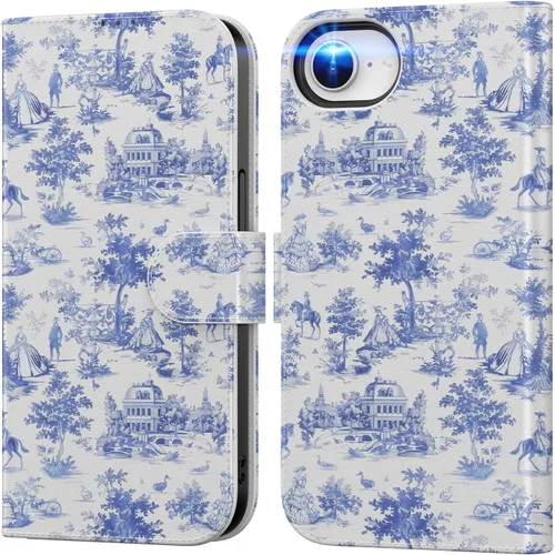 Miniatura 111 de DEENAKIN Funda tipo cartera para iPhone 15 con tarjetero + clip para efectivo, bloqueo RFID, protección contra caídas de grado militar y obras