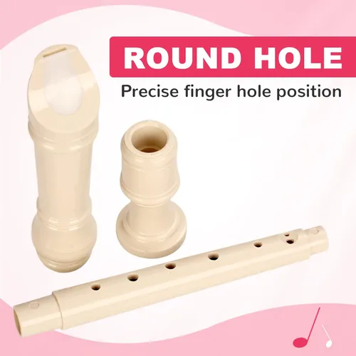Miniatura 3 de CONJURER Grabadora soprano para niños y estudiantes, 10 unidades, flauta alemana de 8 agujeros, para principiantes, con varilla de limpieza y bolsa