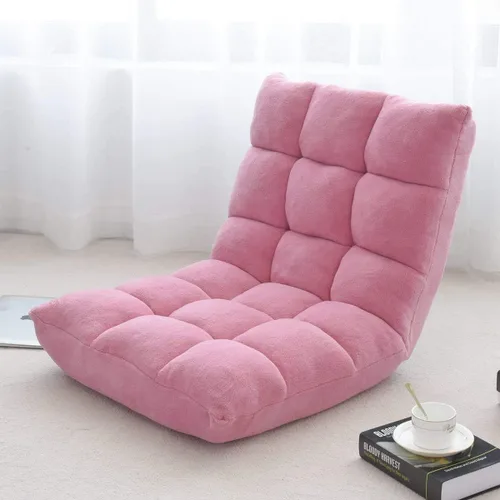 Miniatura 13 de FANTASK Sofá de suelo de 14 posiciones, silla plegable de espuma viscoelástica con cómodos cojines y marco de acero de estudio, sofá de piso