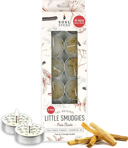 Miniatura 17 de SOUL STICKS Paquete de 12 velas Little Smudgies para limpieza de casa, meditación, curación de chakras, fabricadas con cristales y hierbas