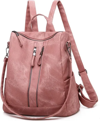 Miniatura 12 de Bolso tipo mochila para mujer, pequeño, de cuero impermeable antirrobo, bolsos de hombro para damas