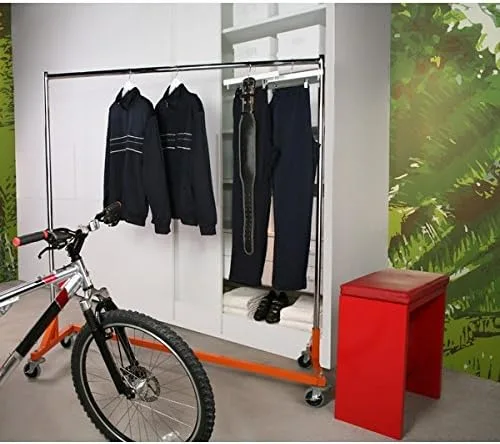 Miniatura 4 de Only Hangers Perchero resistente de grado comercial Z con base naranja. Diseñado para soportar hasta 400 libras