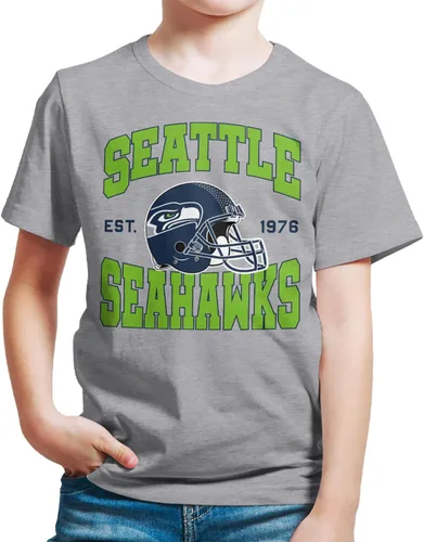 Miniatura 32 de Junk Food Clothing x NFL - Casco de equipo - Camiseta de manga corta para niños y niñas con licencia oficial de la NFL