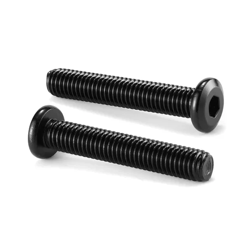Miniatura 25 de M6 x 60mm 10 piezas de tornillos de cabeza plana con casquillo hexagonal, acero inoxidable 304 18-8, rosca completa, óxido negro de SG TZH