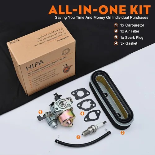 Miniatura 4 de Hipa HR216 GXV160 Carburador para Honda HR214 HRC216 HRC216K1 Cortadora de césped Motor pequeño Reemplazo para 16100-ZE7-W21 17210-ZE7-505 Filtro