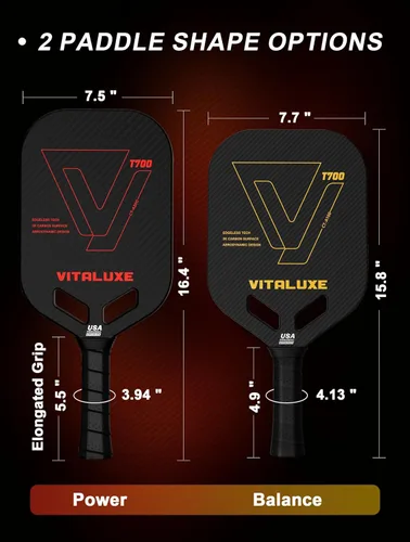Miniatura 7 de Pala de pickleball de fibra de carbono cruda T700, superficie de fricción de carbono texturizada 3K sin bordes, paleta de pickleball termoformada