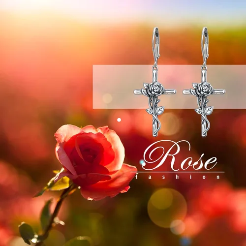 Miniatura 60 de Aretes colgantes de filigrana de plata de ley 925, margarita, loto, flor de rosa, piedra lunar, lágrima para mujer, nudo celta infinito, margarita