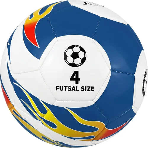 Low Bounce Futsal Ball Size 4 - Indoor Futsal Soccer Balls with Durable TPU Cover for Training & Match Play | Reinforced Stitching Design for Youth