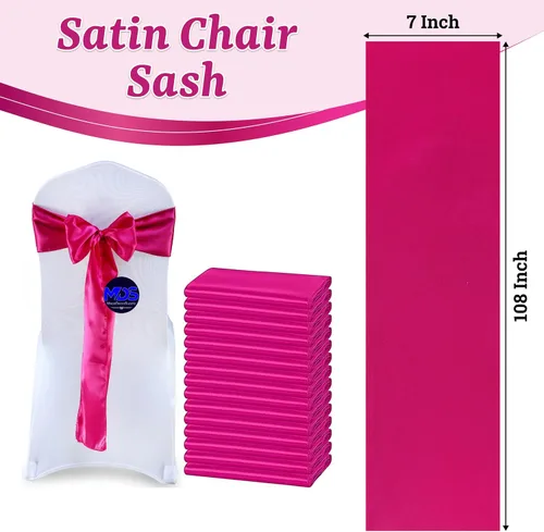 Miniatura 31 de mds - Lote de 10 lazos de satén para sillas de boda y eventos, para decoración de fiestas, 30 colores, Satin, 10 Verde oliva
