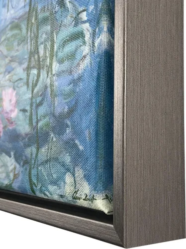 Miniatura 5 de Wieco Art Lienzo enmarcado para pared, impresión de nenúfares de Claude Monet, pinturas de reproducción, lienzo moderno, arte de pared