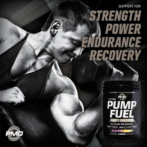 Miniatura 4 de PMD Sports Pump Fuel Ultra Caffeine Free - Polvo de preentrenamiento y bomba muscular premium, mayor enfoque, resistencia y recuperación, creatina
