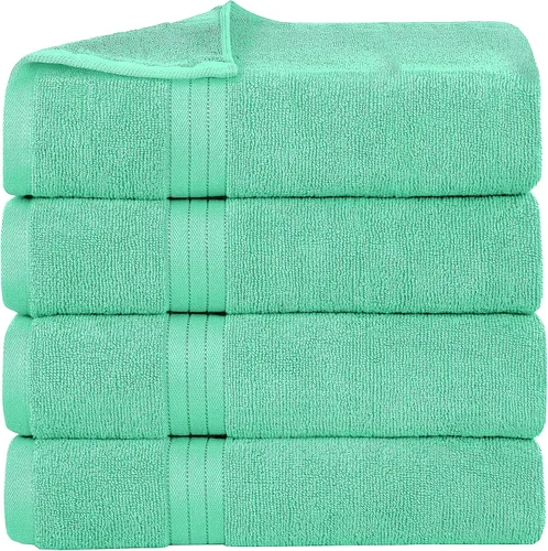 Miniatura 16 de Bliss Casa Paquete de 2 toallas de baño jumbo de algodón de gran tamaño de 35 x 70 pulgadas, ultrasuaves y altamente absorbentes, de secado rápido