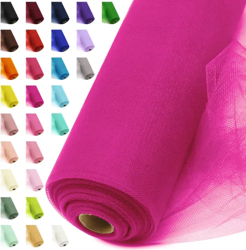 Miniatura 57 de Rollos de tela de tul, 54 pulgadas por 10 yardas (30 pies), cinta de tul para decoración de fiestas de boda, rollo de tela transparente en bobina