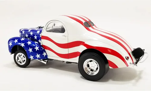 Miniatura 2 de 1940 Gasser Patriot American Flag Livery Edición limitada a 300 piezas en todo el mundo 1/18 Modelo de coche fundido a troquel por Acme A1800923