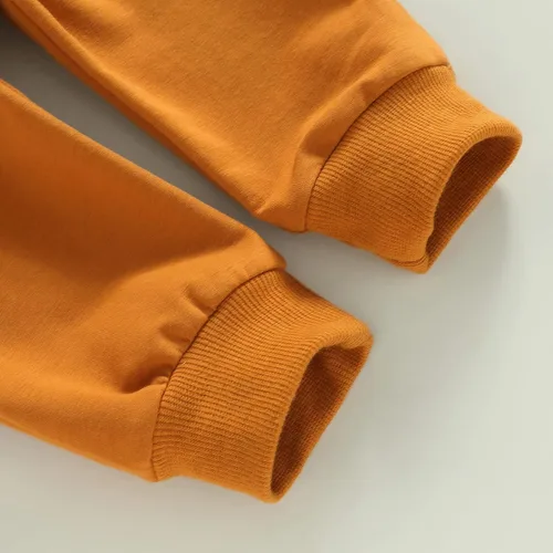 Miniatura 7 de Ropa de otoño para bebé recién nacido niño, manga larga, cuello redondo, estampado de letras, sudadera superior, pantalones largos, lindos conjuntos