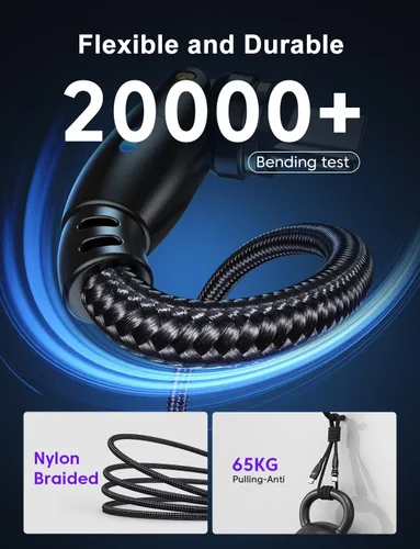 Miniatura 6 de Cable de carga magnético de rotación 540 de 100 W, 3.3 pies/6 pies, paquete de 2 unidades, cable USB C a USB C, cable de carga magnética, cable