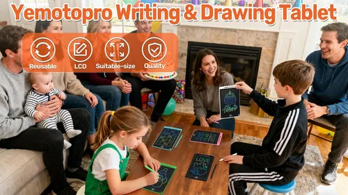 Miniatura 6 de Tableta de escritura para niños, almohadillas de dibujo LCD de 8.5 pulgadas, paquete de 20 blocs de escritura para niños pequeños, tablero
