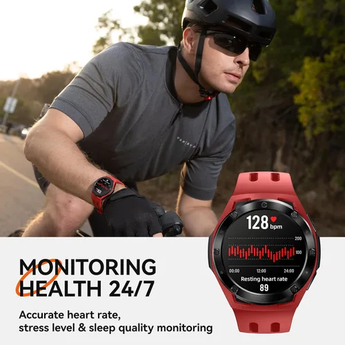 Miniatura 5 de Reloj inteligente Xe1, rastreador de actividad física ligero con pantalla táctil de 1.2 pulgadas, 110 modos deportivos, GPS, luz solar visible, 5