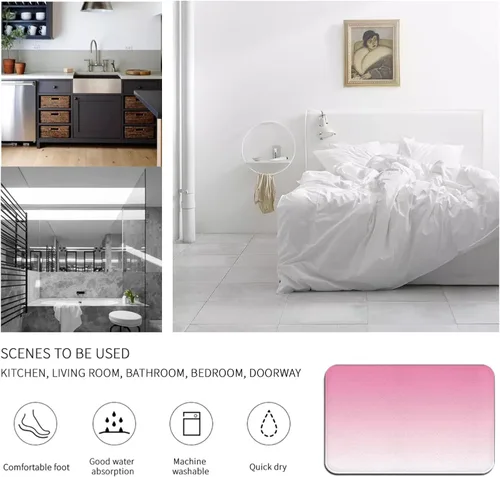 Miniatura 6 de OOZ Absorbente y antideslizante, adecuado para entradas de interiores y exteriores, remolino dorado de purpurina sobre un tapete de baño de franela