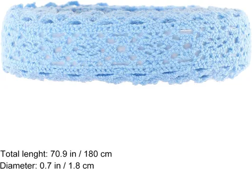 Miniatura 2 de 3 rollos de cintas de encaje de tela, cinta adhesiva decorativa Washi para manualidades, diario, álbumes de recortes, decoraciones de macramé
