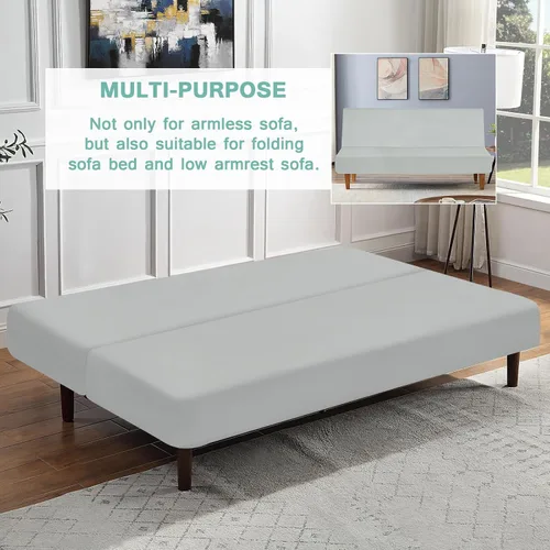 Miniatura 4 de Luv4babe Funda impermeable para sofá cama sin brazos, a prueba de fugas y resistente a los arañazos y a los arañazos, protector de sofá para niños