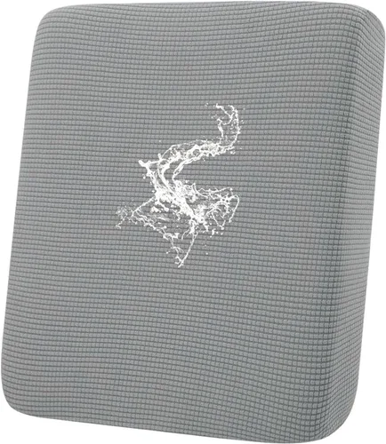 Miniatura 24 de hyha Fundas impermeables para cojines de sofá para mascotas, funda antideslizante para asiento de sofá para perros lavable, tela de jacquard Gris