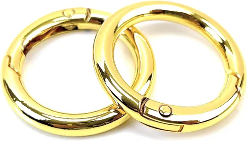 10 piezas de clips de mosquetón redondos con resorte, anillos en O, cierres de gatillo, hebillas de presión para llavero, costura, fabricación de