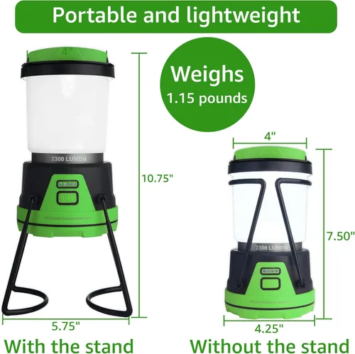 Miniatura 7 de Linterna LED recargable para campamento, cortes de energía, huracanes, emergencias, senderismo, exteriores, luz de supervivencia eléctrica brillante