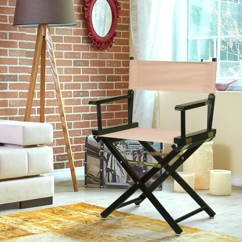 Miniatura 4 de Casual Home - Silla de director de 18.0 in, marco negro con lona marrón