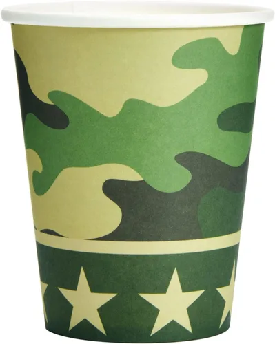 Miniatura 8 de Decoraciones de fiesta de camuflaje de 144 piezas para cumpleaños con temática del ejército, baby shower, fiesta de bienvenida a casa, sirve 24