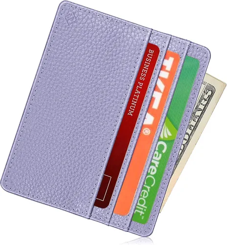 Miniatura 81 de Fintie Billetera delgada y minimalista para bolsillo frontal, con bloqueo RFID, tarjetero y ventana de identificación, para hombre o mujer