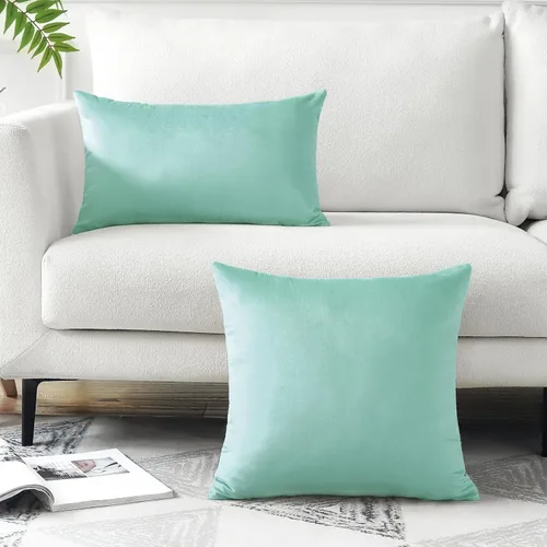 Miniatura 4 de Artscope Fundas de Almohada de Terciopelo de Lujo Fundas de Almohadas Cuadradas Decorativas Fundas de Cojines Suaves Sólidas para Sofá de Sala Sofá