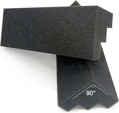 Miniatura 5 de Paneles de espuma acústica de 12 x 3 x 3 pulgadas, trampas para graves esquinas de espuma acústica, paneles de espuma a prueba de sonido para pared